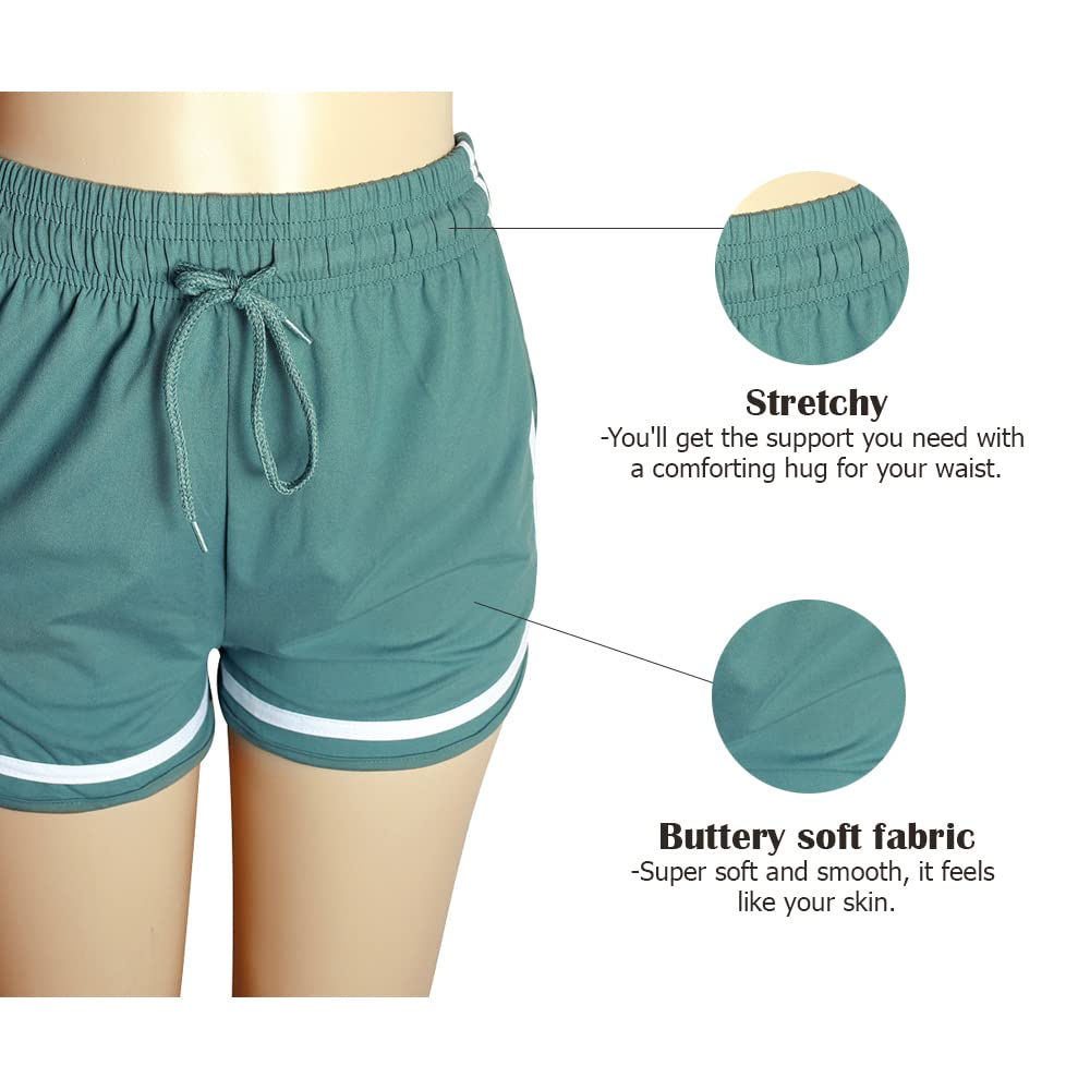 Women's Athletic Workout Shorts - Gym, Yoga, Running & Fitness Sports Shorts - Comfortable Lounge Pants for Active Lifestyle & Casual Wear
