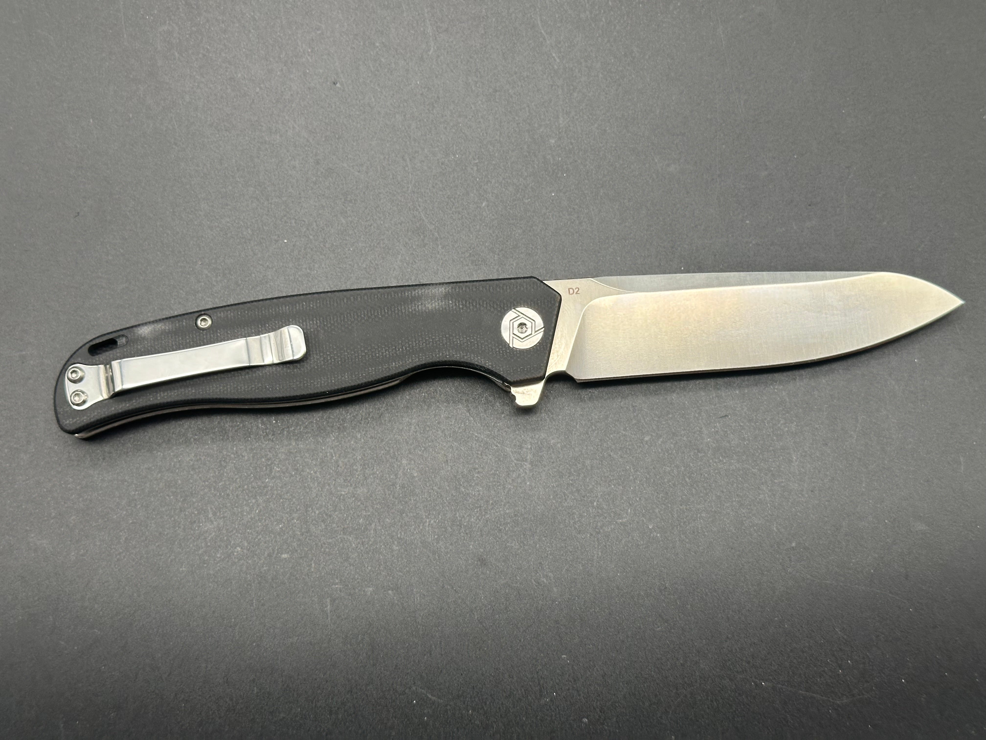 CH KNIVES CH3011 Folding Pocket Knife - D2 Steel Blade, Black G10 Handle, Plain Edge | EDC, Camping, Hiking & Outdoor Survival Tool