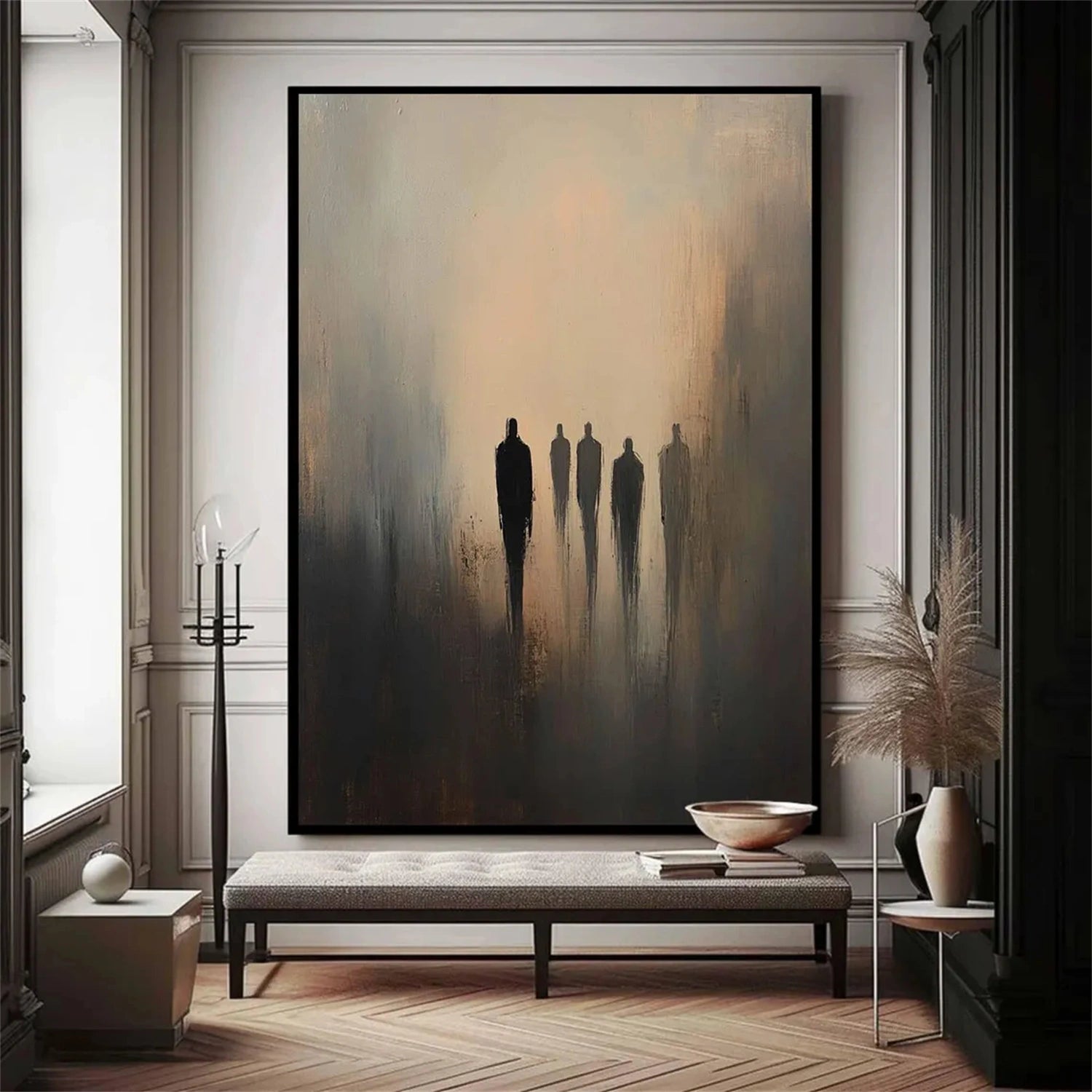 Abstract Painting #AB 270 - Modern Wall Art for Living Room, Bedroom & Office Decor | Large Canvas Artwork for Home & Commercial Spaces
