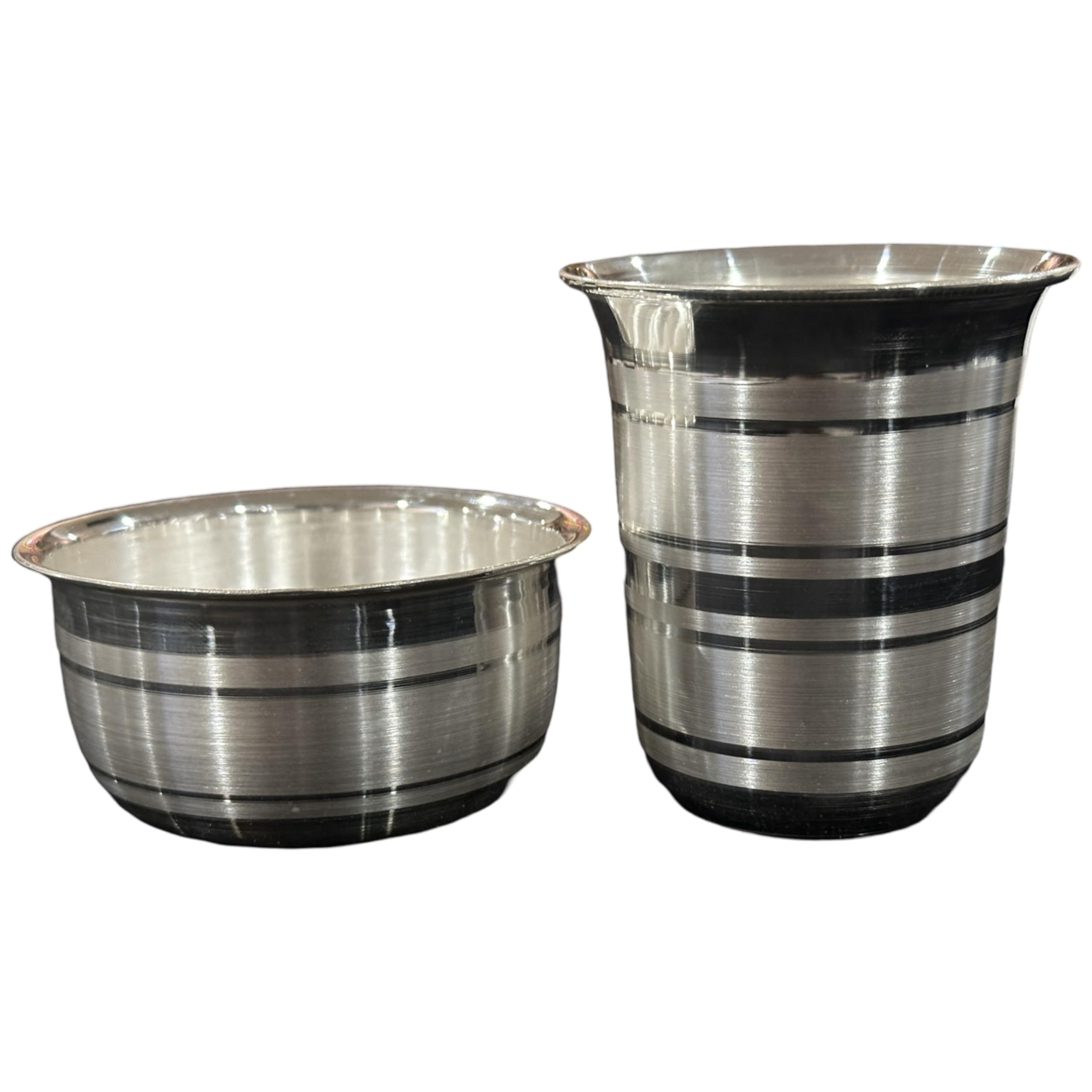 999 Pure Silver 3.0 Inch Glass & Bowl Set - Premium Drinking Cup for Whiskey, Cocktails, and Fine Liquor - Elegant Barware for Home, Parties, and Gifts