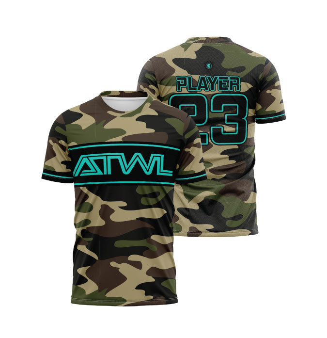 ARMY CAMO TRON YOUTH FULL DYE JERSEY - Tactical Sports Jersey for Kids & Teens - Perfect for Airsoft, Paintball, and Outdoor Adventures