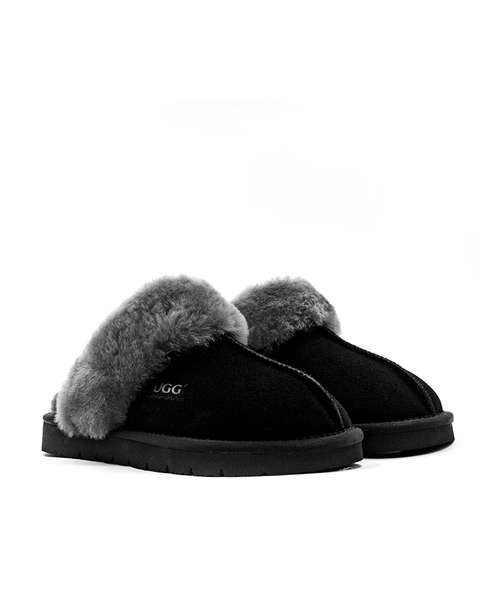Women's UGG Fuzzy Slippers - Cozy Indoor/Outdoor House Shoes for Winter Comfort - Perfect for Home, Lounge & Quick Errands