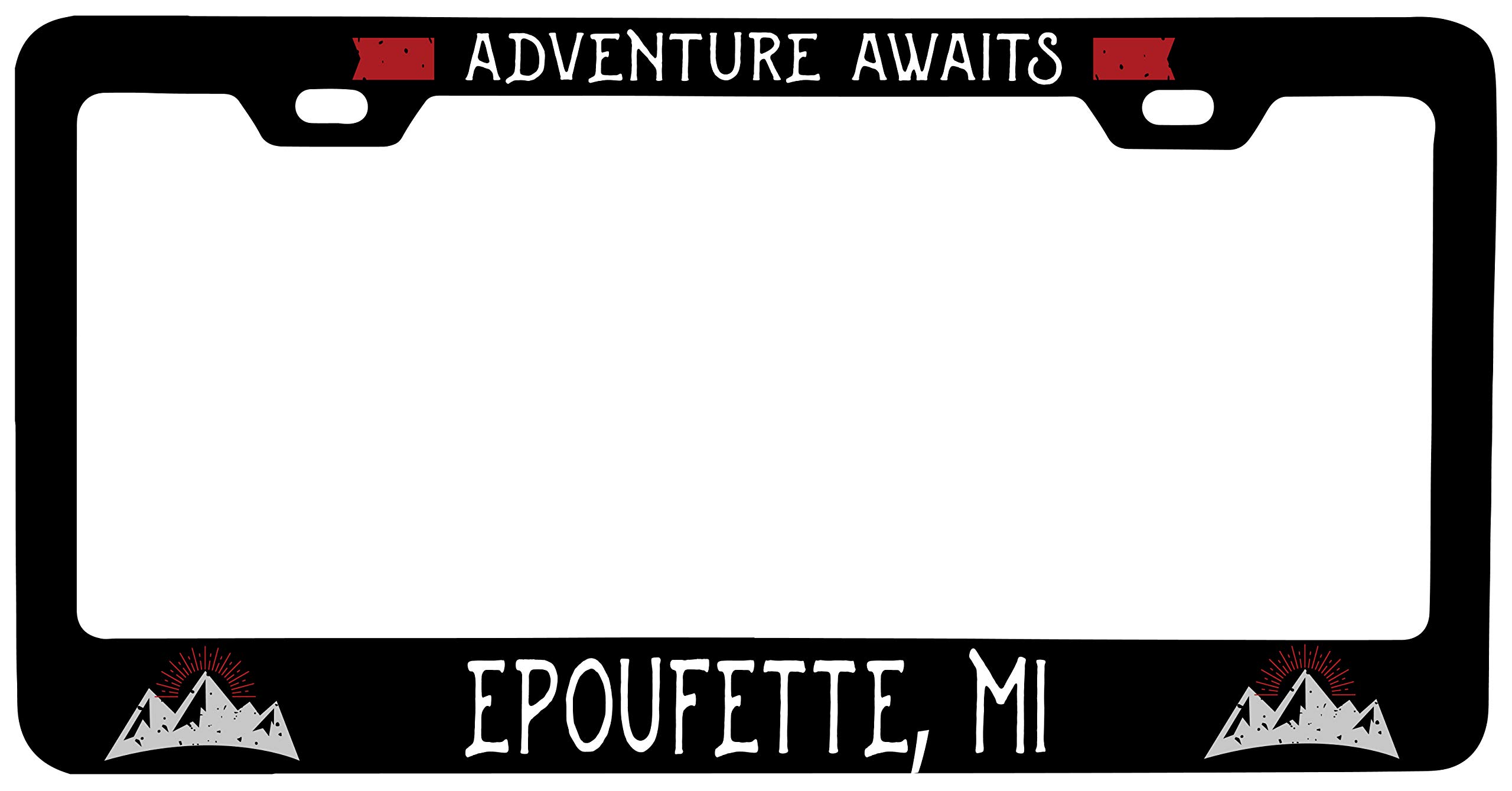 R and R Imports Epoufette Michigan Vanity Metal License Plate Frame - Chrome Plated Car Accessory for Front & Rear Bumpers - Perfect for Cars, Trucks, SUVs & Motorcycles