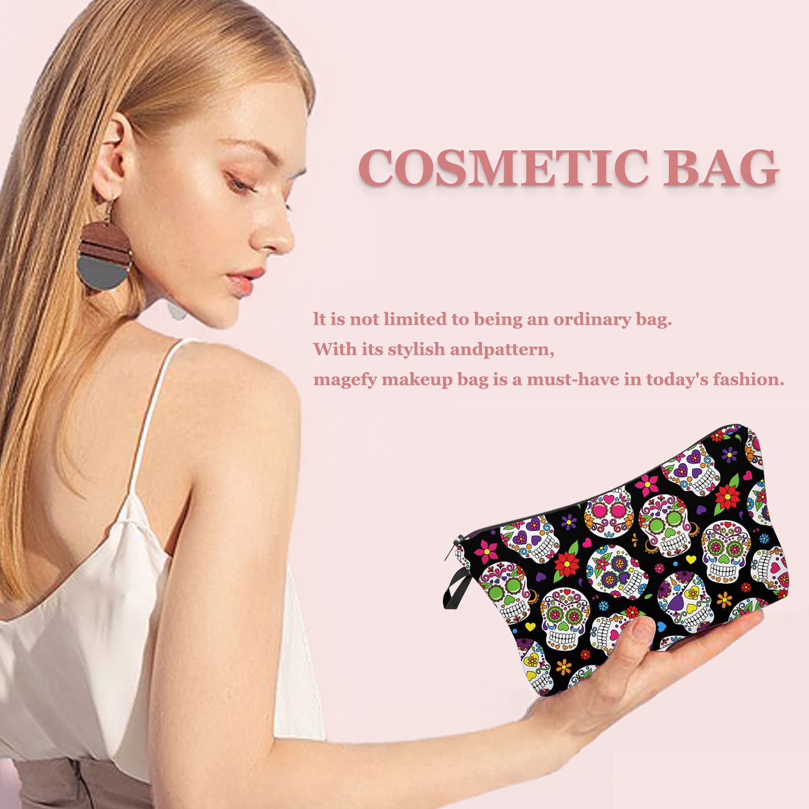 2 Pack Cute Waterproof Makeup Bag for Women - Travel & Purse Organizer