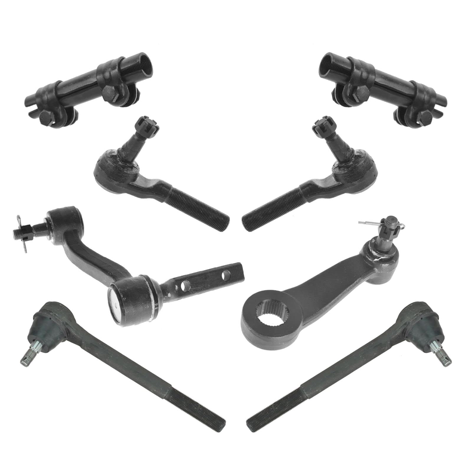 Heavy Duty Front Steering Kit - Idler Arm, Pitman Arm, Tie Rod & Adjusting Sleeve for 85-98 Chevy GMC & 91-98 Oldsmobile | Improved Handling & Alignment | Perfect for Off-Roading & Daily Commuting