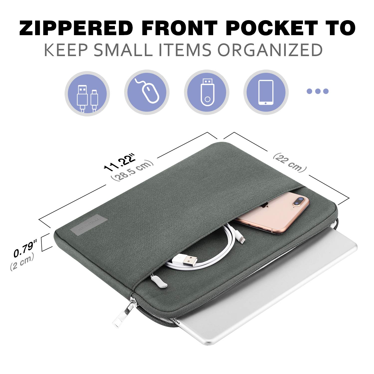MoKo 11 Inch Tablet Sleeve Case - Protective Carrying Bag for iPad Air 5 10.9
