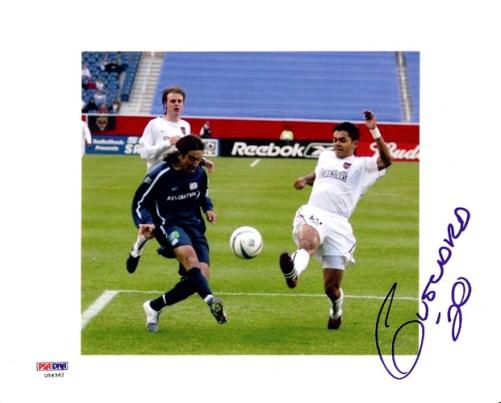 Amado Guevara Autographed 8x10 Photo - Metro Stars PSA/DNA Certified #U54362 - Perfect for Soccer Memorabilia Collectors and Fans