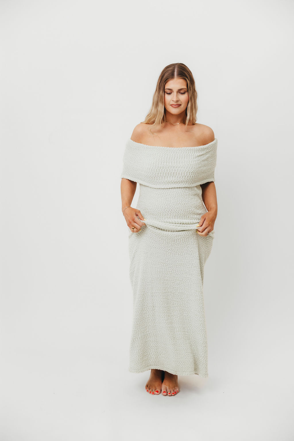 Brit Maxi Dress in Seafoam Green - Bump Friendly Maternity Dress for Pregnancy | Perfect for Baby Showers, Beach Vacations & Summer Outfits