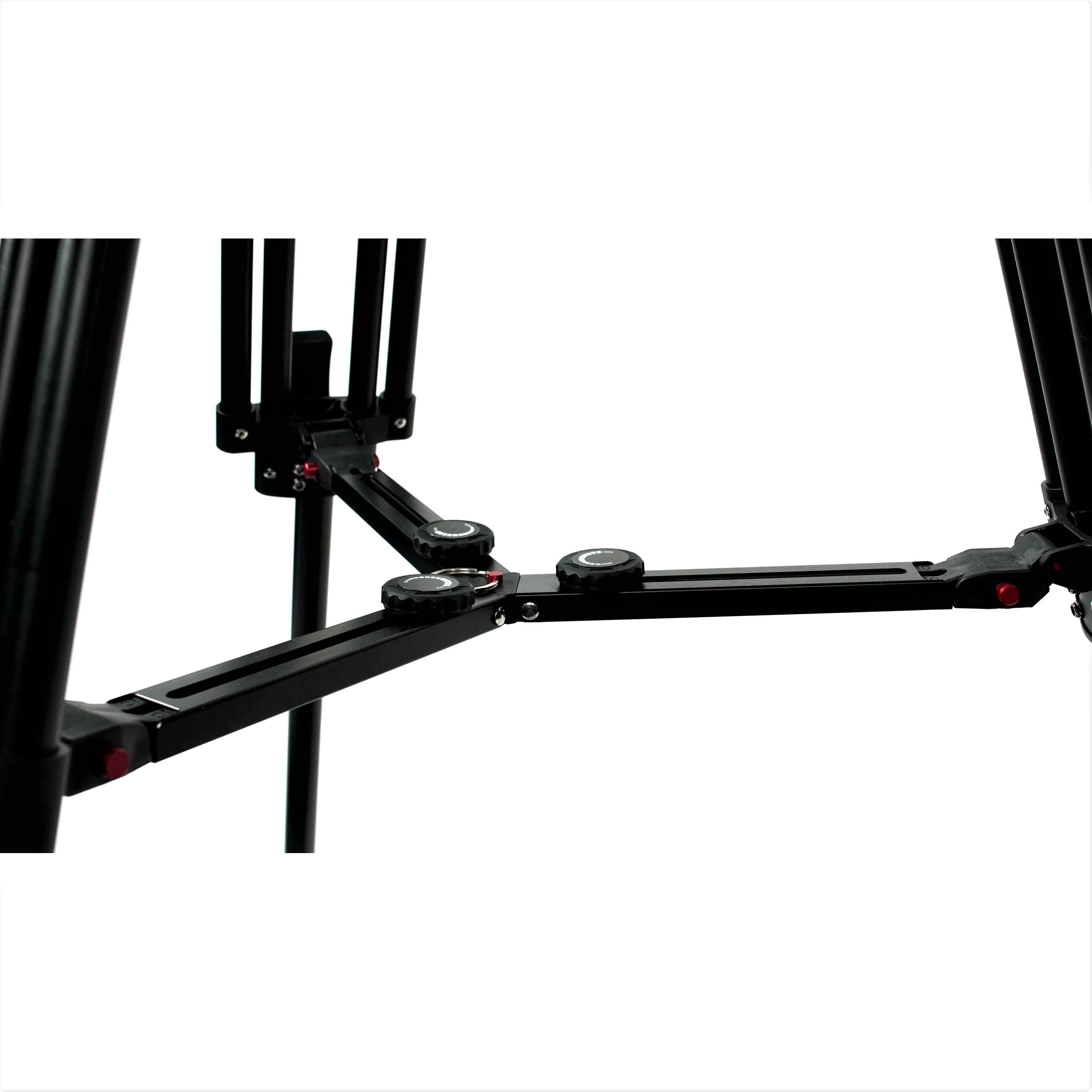 OZEN 6CF2HDS 75mm AGILE 6S S LOC Professional Tripod System - Lightweight Aluminum Tripod for DSLR Cameras, Video Shooting & Outdoor Photography