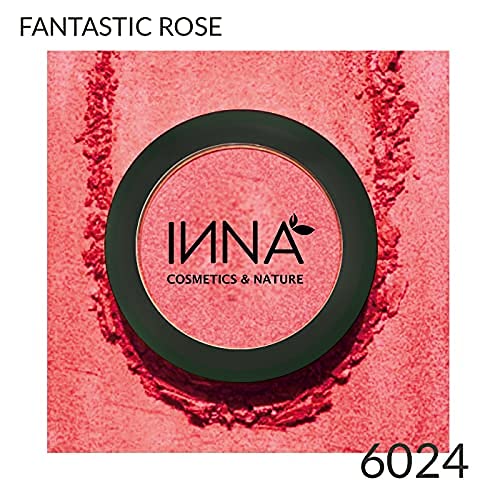 Inna Cosmetics & Nature - 100% Natural Vegan Blush, Gluten Free, Paraben Free, Oil-Free Mineral Makeup, Cruelty-Free Made in Canada, 3g (Fantastic Rose) - Perfect for Daily Wear & Special Occasions