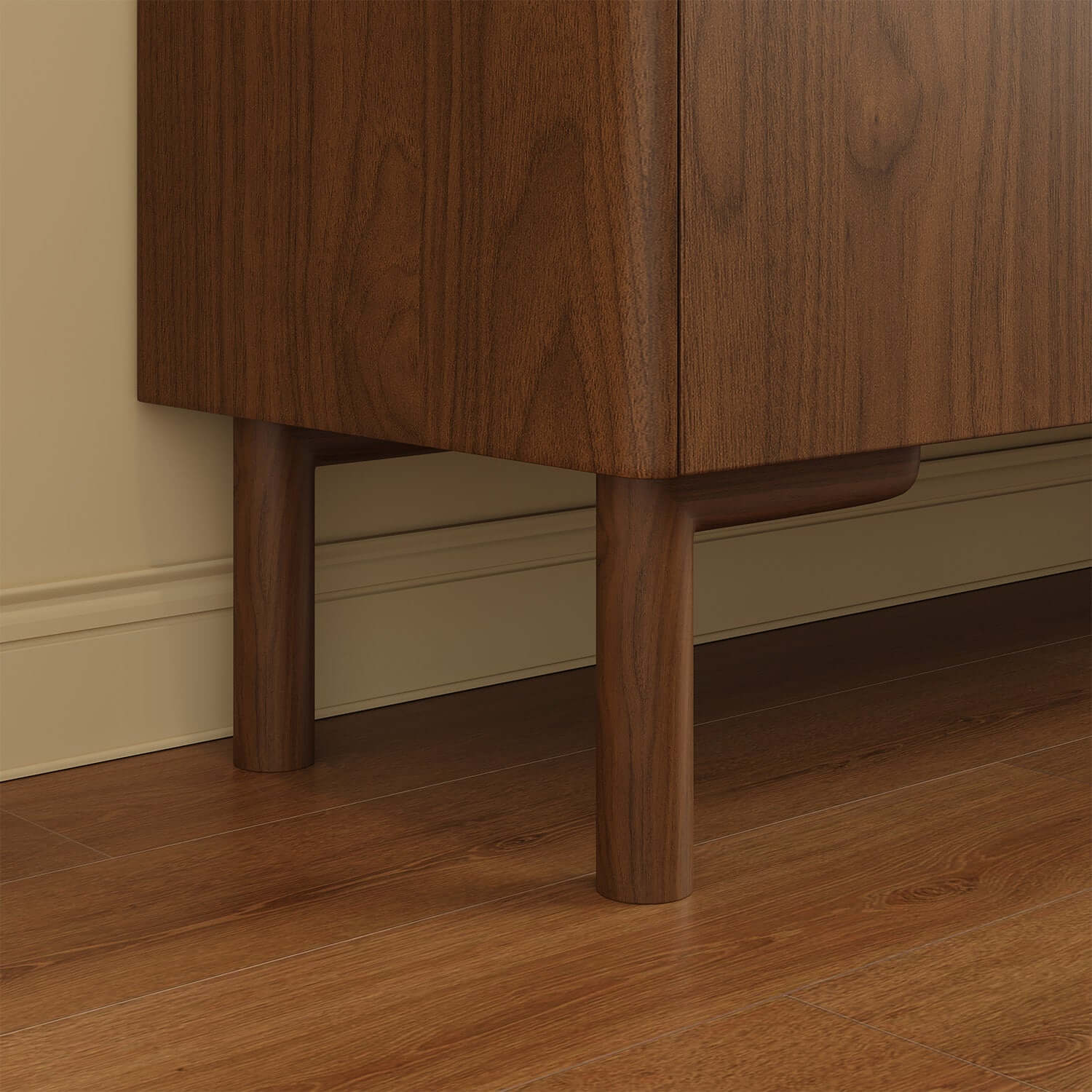 Vintage Wooden Accent Cabinet with 3 Drawers - Mid-Century Modern Storage for Living Room, Bedroom & Entryway
