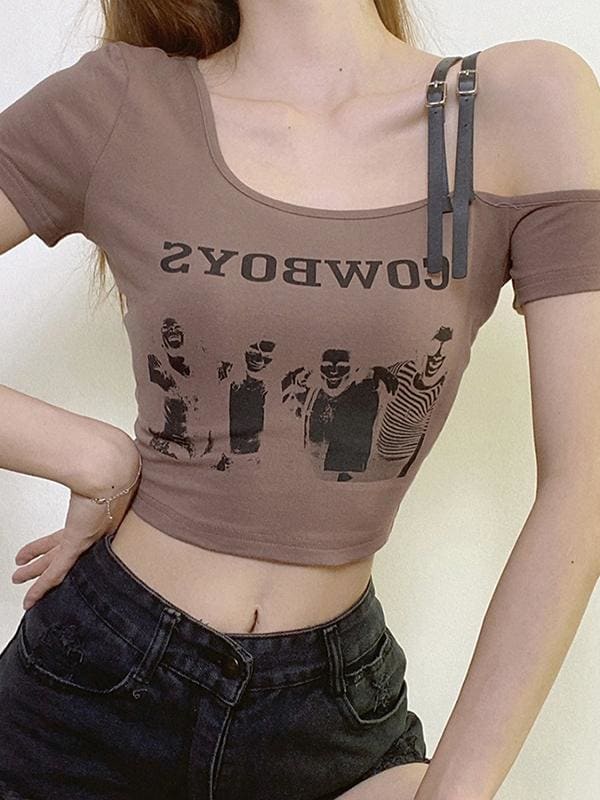 Lovevop Women's Chic Summer Printed Cropped T-Shirt - Trendy Casual Short Sleeve Top for Beach, Vacation & Everyday Wear