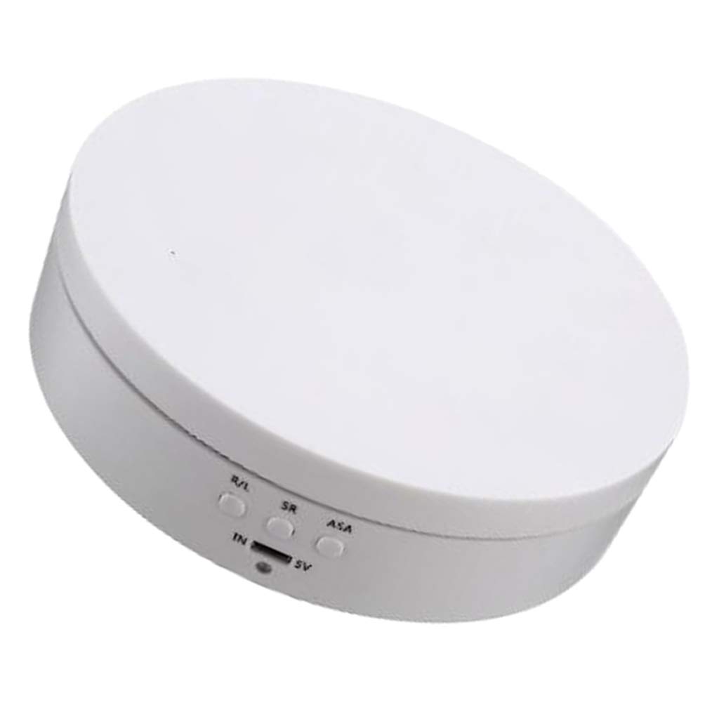 Yotijay Rotating Display Stand - 360° Spinning Holder for Hobby Toys, Cosmetics, Jewelry & Collectibles - White - Perfect for Showcase, Retail Displays & Home Decor
