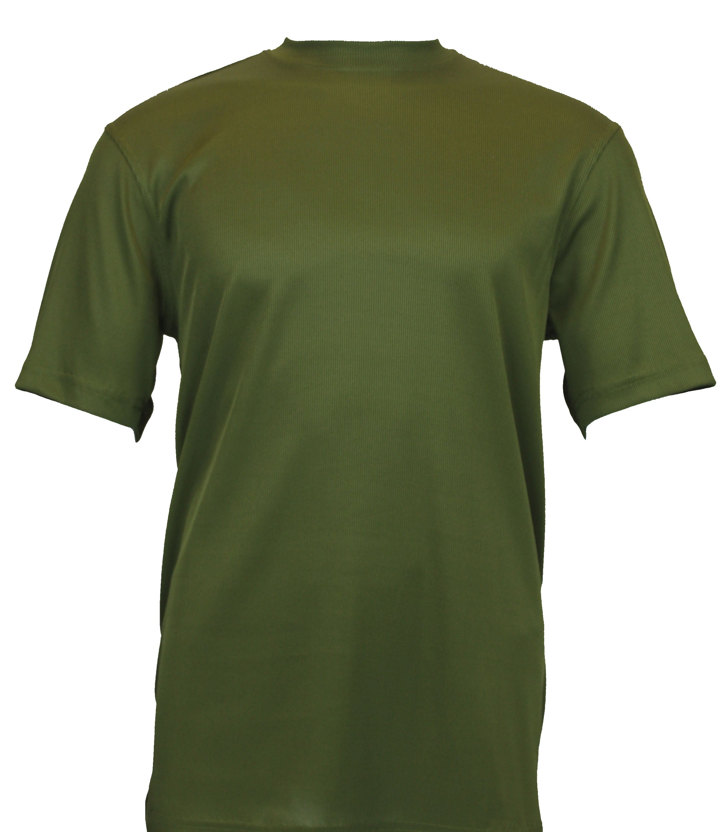 Bassiri Short Sleeve Mock Neck Olive Green T-Shirt 218 - Casual & Stylish Men's Tee for Everyday Wear, Street Fashion, and Outings