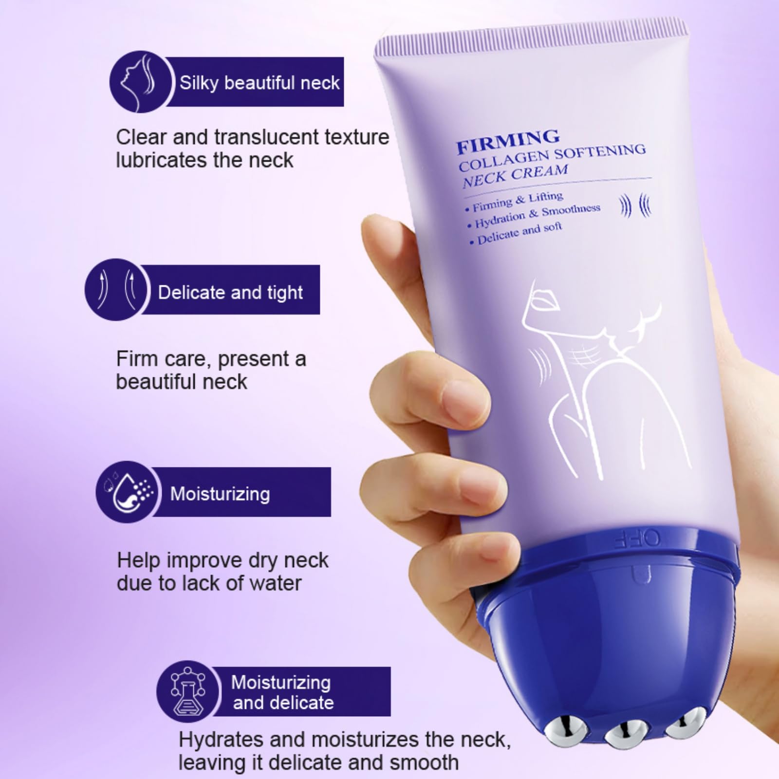 150g Collagen Neck Firming Cream - Anti-Aging Tightening Moisturizer for Face, Neck & Chest | Wrinkle Reduction & Hydration for Women | Perfect for Daily Skincare & Night Routine