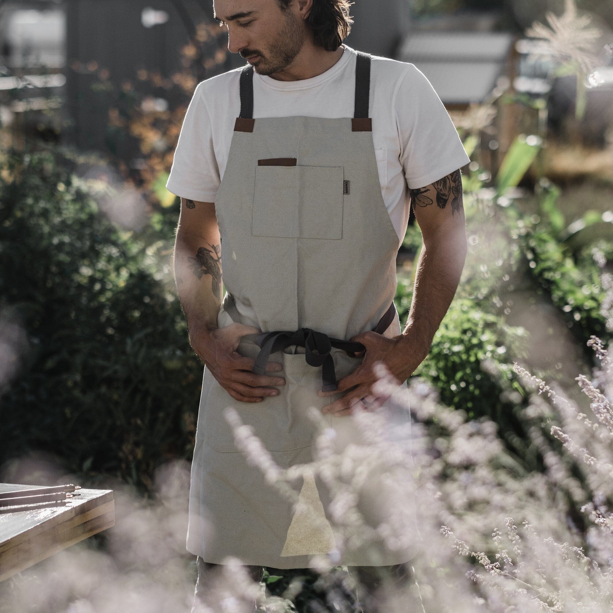 Premium BBQ Grilling Apron for Chefs - Heavy Duty, Heat Resistant & Adjustable - Perfect for Outdoor Cooking, Backyard Grilling & Camping