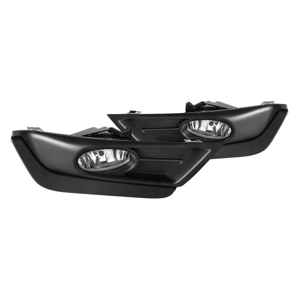 2017-2018 Honda CR-V Fog Lights with Switch & Wiring Harness - Chrome Housing Clear Lens Replacement for Improved Night Driving Safety | Perfect for Off-Road, Rainy & Foggy Conditions