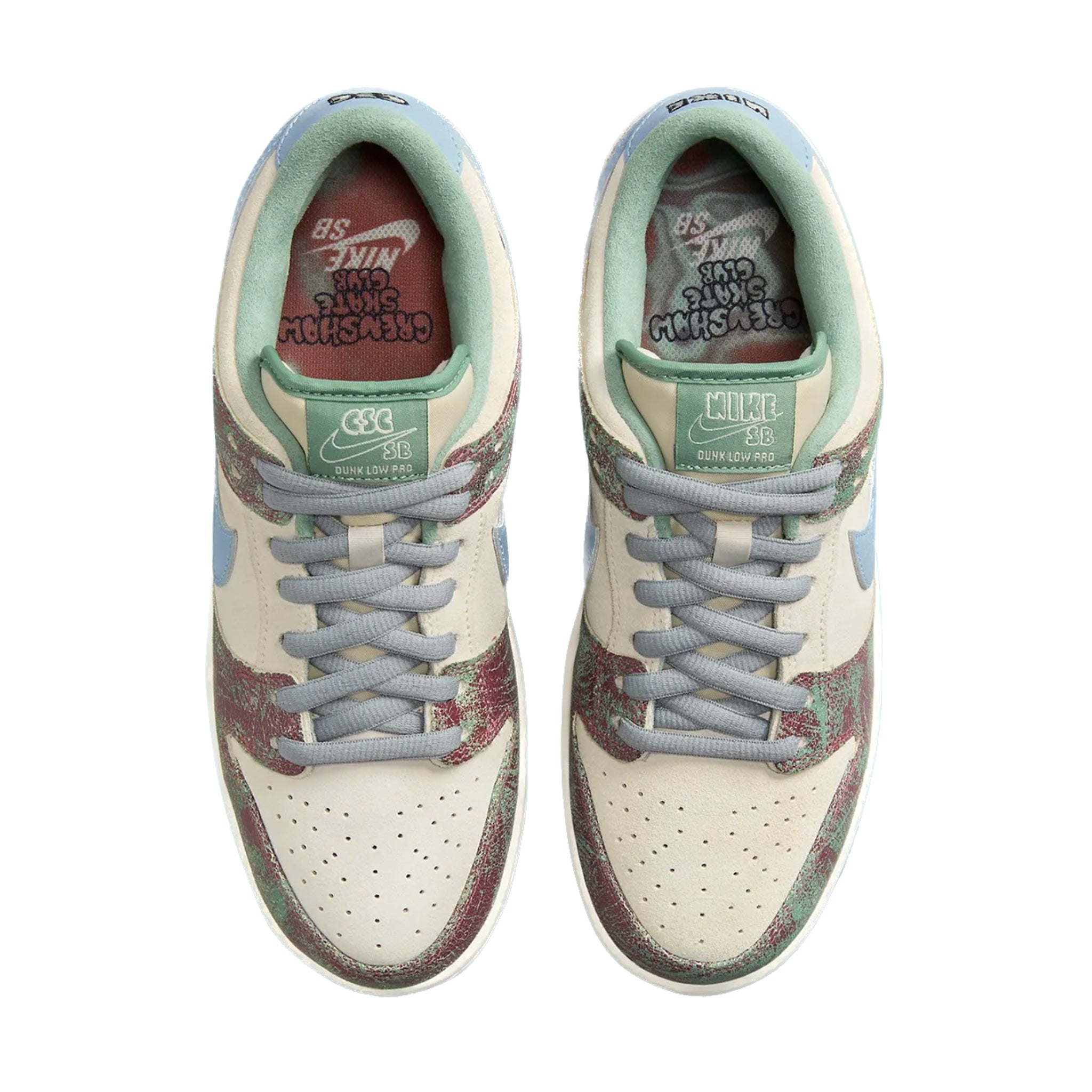 Nike SB Dunk Low Crenshaw Skate Club Sneakers - Sail Light Blue Cedar - Men's Skateboarding Shoes for Street Style & Casual Wear
