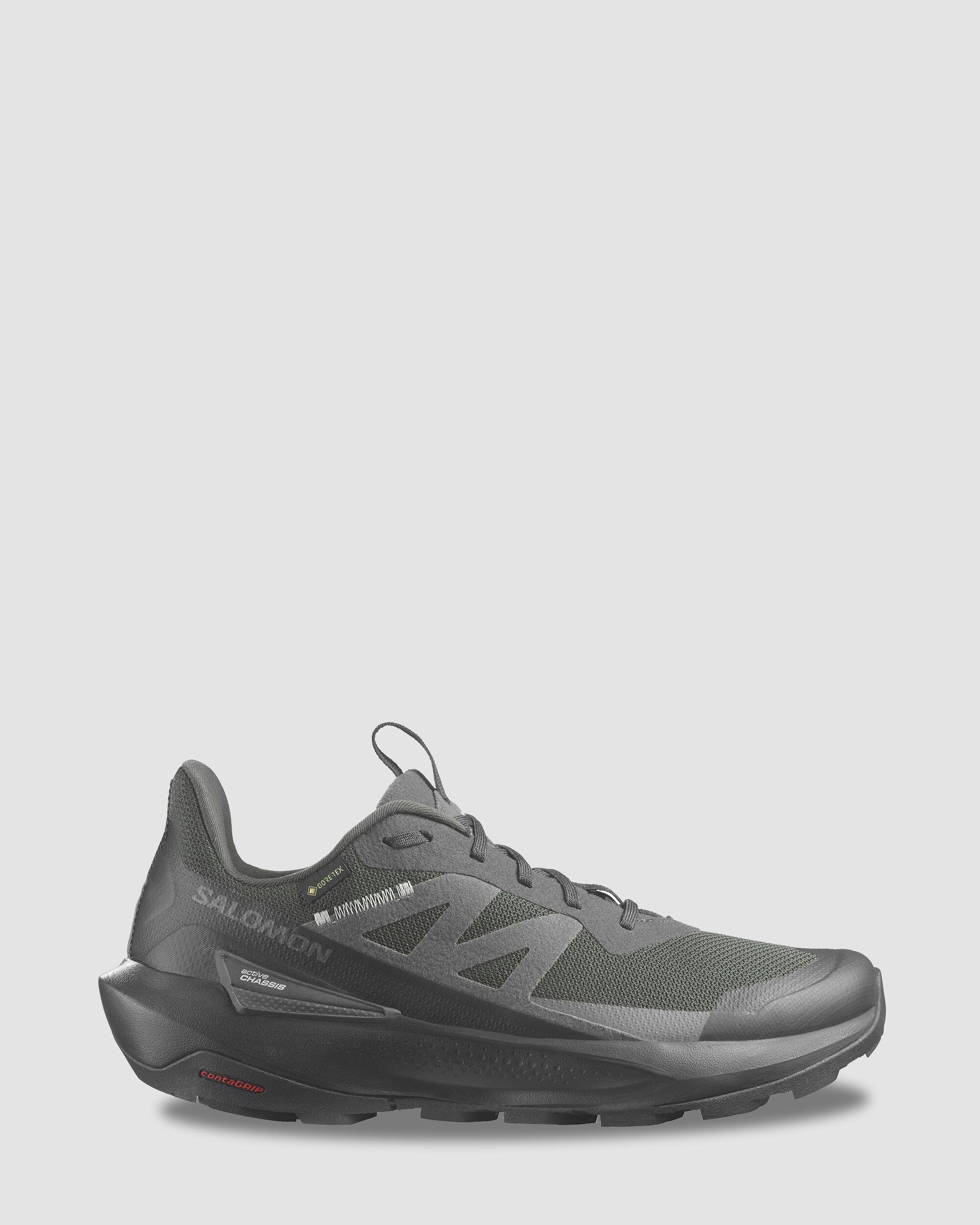 Men's Salomon Elixir Activ GTX Waterproof Hiking Shoes - Lightweight & Durable for Outdoor Adventures - Phantom/Black/Magnet - Perfect for Trail Running, Backpacking & Mountain Climbing