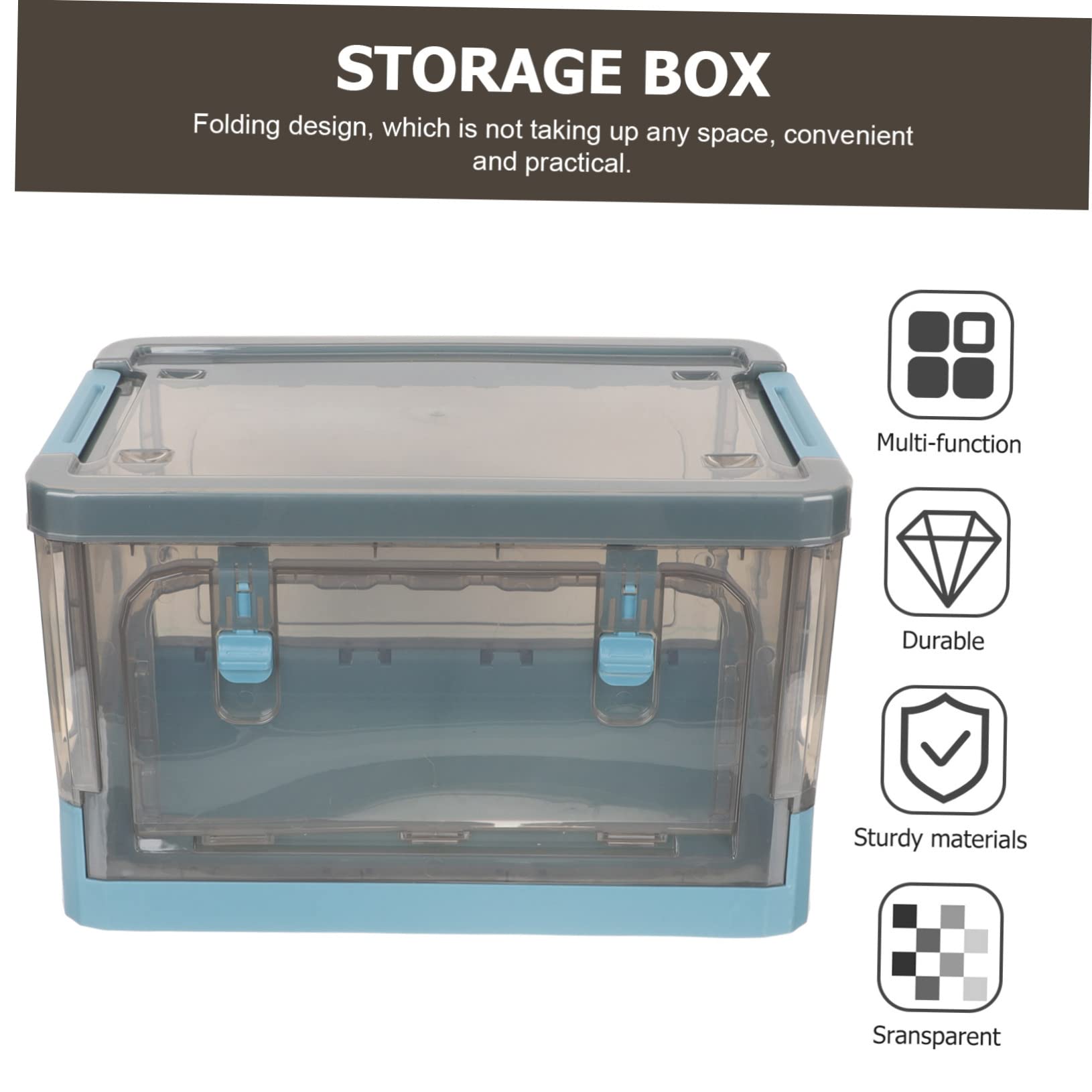 Foldable Storage Box with Lid - Multi-Purpose Organizer for Books, Clothes & Bedroom | Perfect for Students, Home & Office Organization