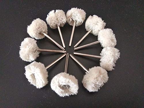 10Pc 24x3mm Cotton Buffing Wheels & Polishing Pads for Jewelry, Metal, Dremel Rotary Tools - Perfect for Grinding, Polishing & Finishing DIY Projects
