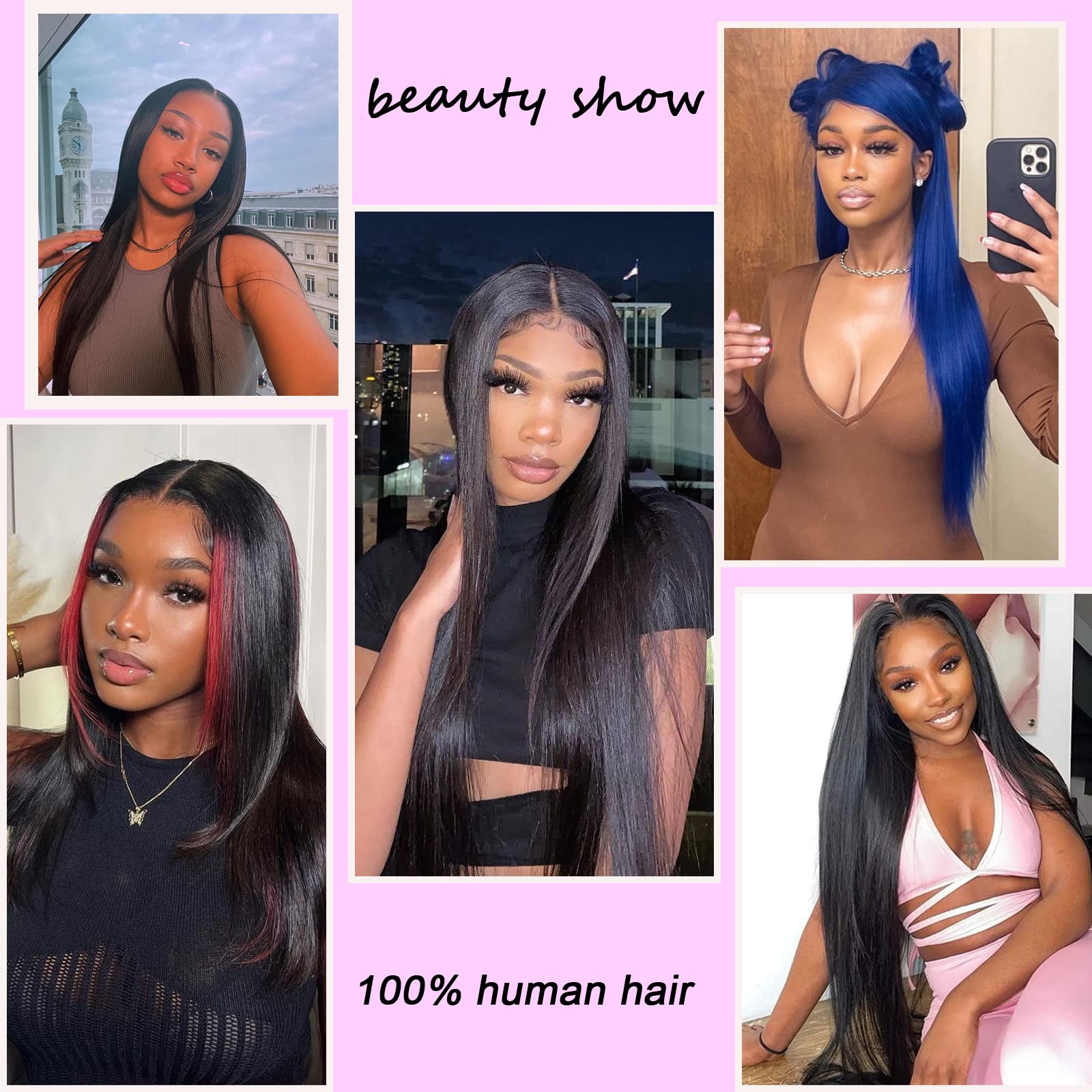 3 Bundles 100% Unprocessed Brazilian Virgin Hair Extensions - 26/28/30 Inch Straight Raw Human Hair Weft Bundles for Women | Natural Black Color | Perfect for Daily Styling, Weaves & Protective Hairstyles