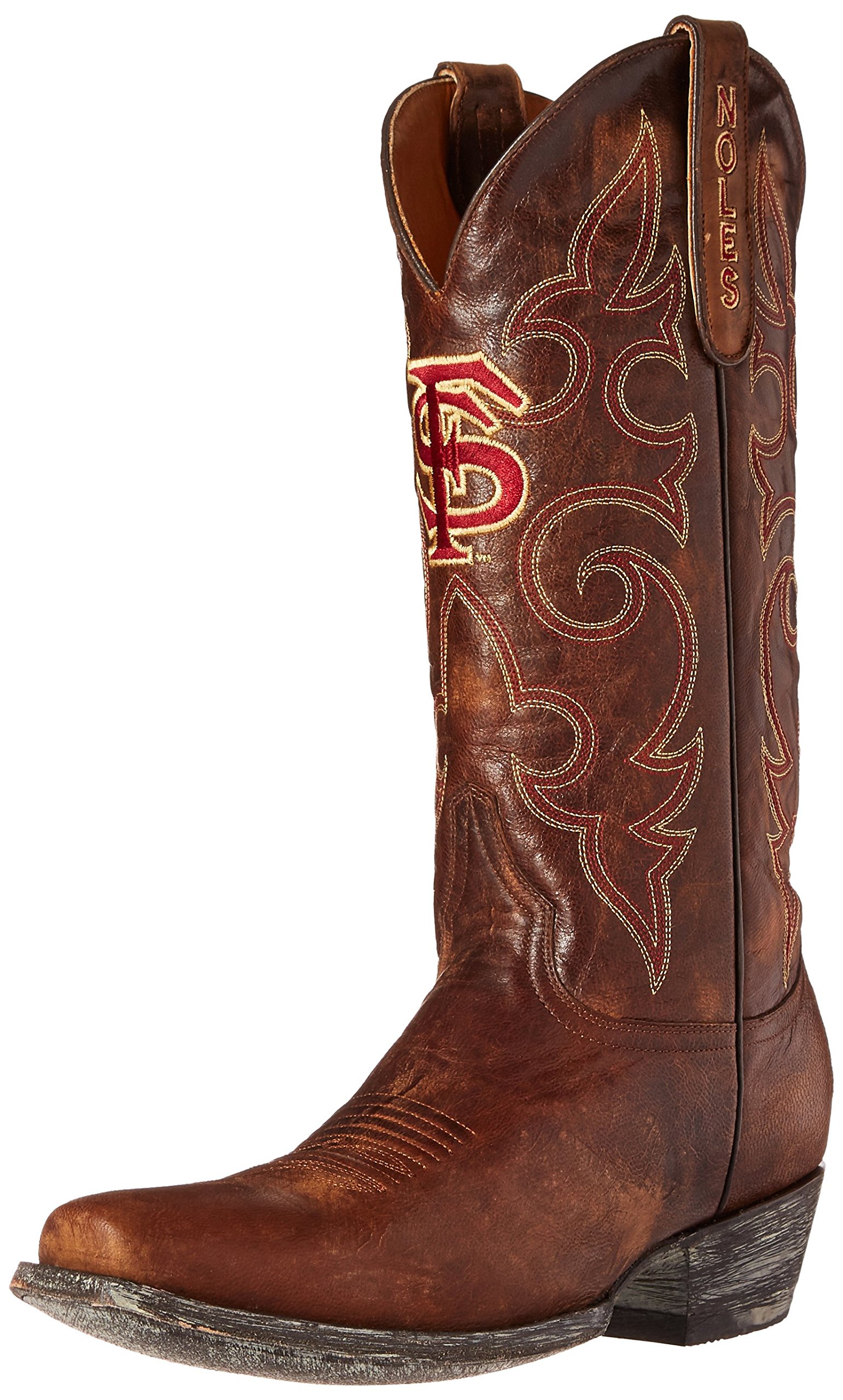 Florida State Seminoles Men's Board Room Style Boots - NCAA Officially Licensed Leather Dress Shoes for Business & Formal Occasions