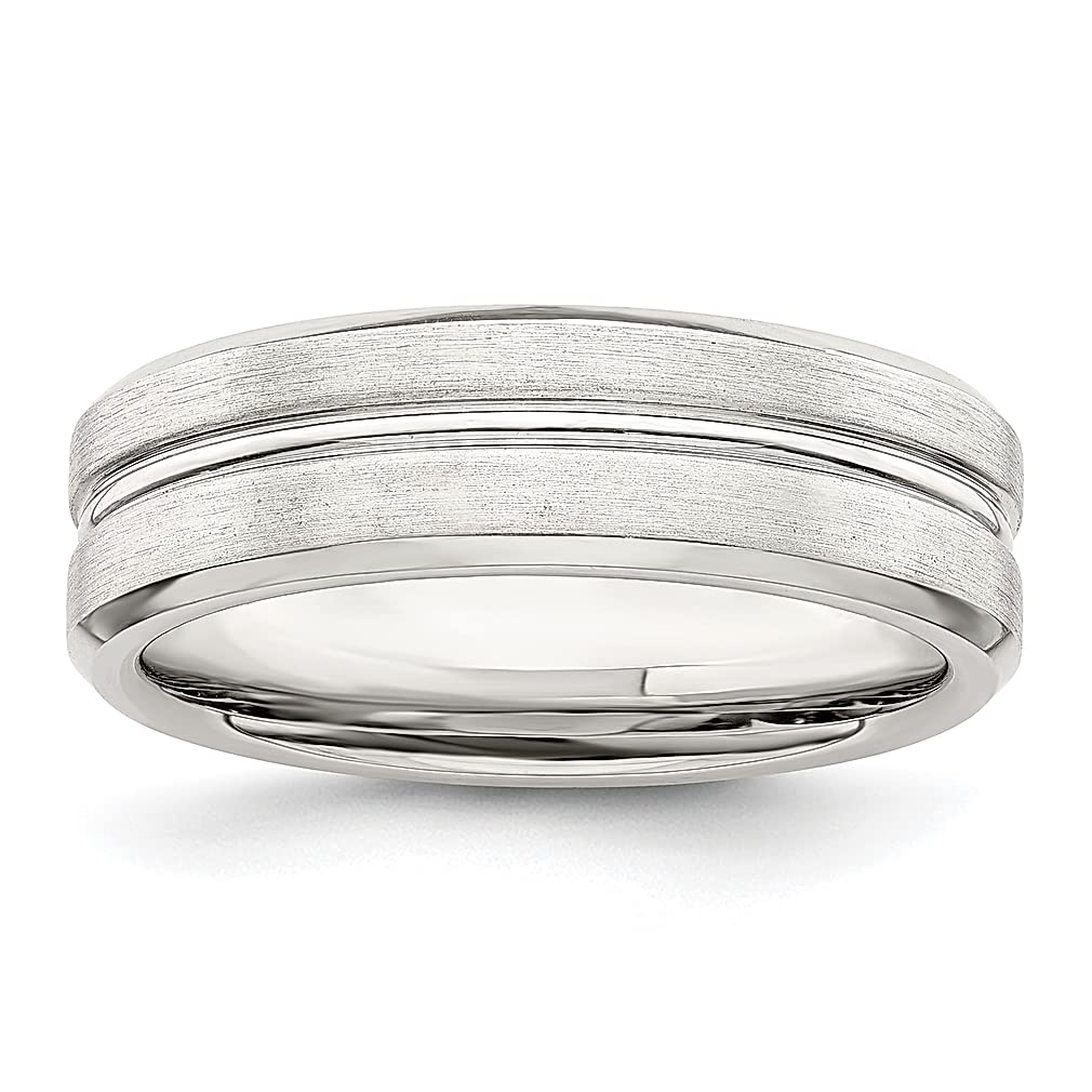 925 Sterling Silver 6mm Beveled Edge Band Ring - Size 7 Wedding Jewelry for Women, Classic & Elegant Bridal Ring, Perfect Gift for Her - Ideal for Engagement, Anniversary, and Special Occasions