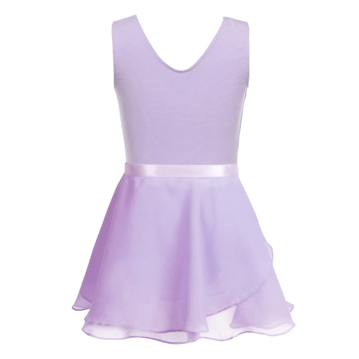 Girls Sleeveless Ballet Dance Dress - Spaghetti Strap Gymnastics Leotard with Wrap Skirt | Dancewear for Ballet, Gymnastics & Performance | Perfect for Recitals, Competitions & Dance Classes