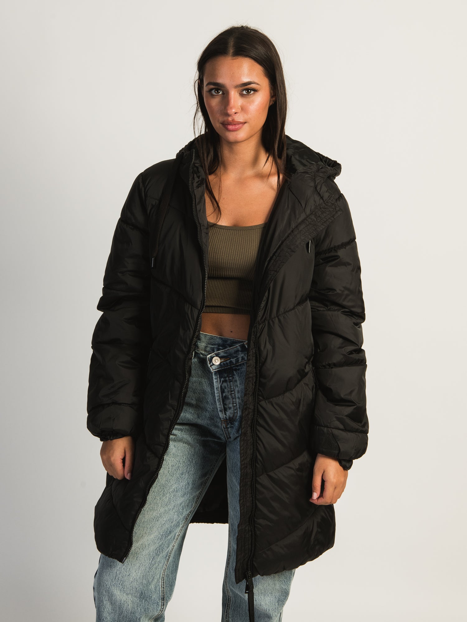 B.YOUNG Bomina Long Puffer Jacket - Women's Winter Coat, Waterproof Down Jacket for Cold Weather, Fashionable Outerwear for Snow, Travel & Daily Wear