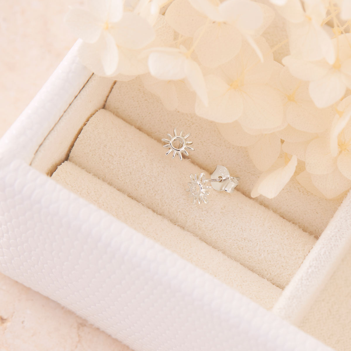Dainty Open Sunshine Stud Earrings - Gold Plated Floral Design for Women | Perfect for Everyday Wear, Parties & Gifts