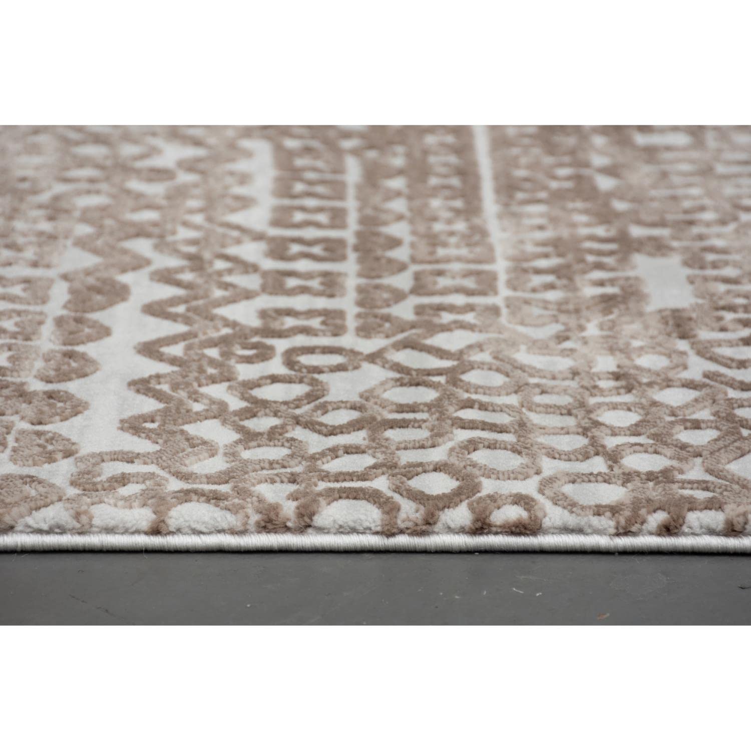 Renwil Polyester Rectangle Area Rugs - Brown & Grey Modern Design (58
