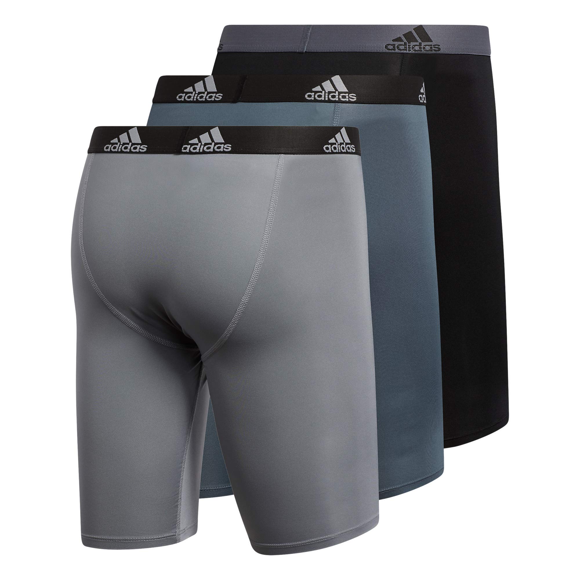 **Adidas Men's Performance 3-Pack Long Boxer Briefs - Moisture-Wicking, Breathable Underwear for Sports & Everyday Comfort**    *(Perfect for Running, Gym Workouts & All-Day Wear)*