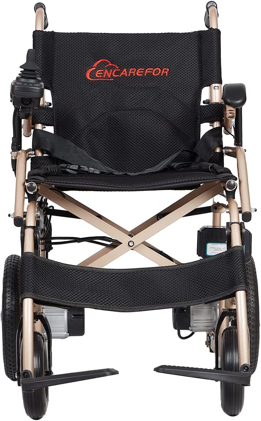 33lbs Ultra Lightweight Folding Electric Wheelchair for Adults - 400W Brushless Motor with Intelligent Brake System - Dual Battery Power (Ideal for Travel, Indoor/Outdoor Mobility & Daily Use)