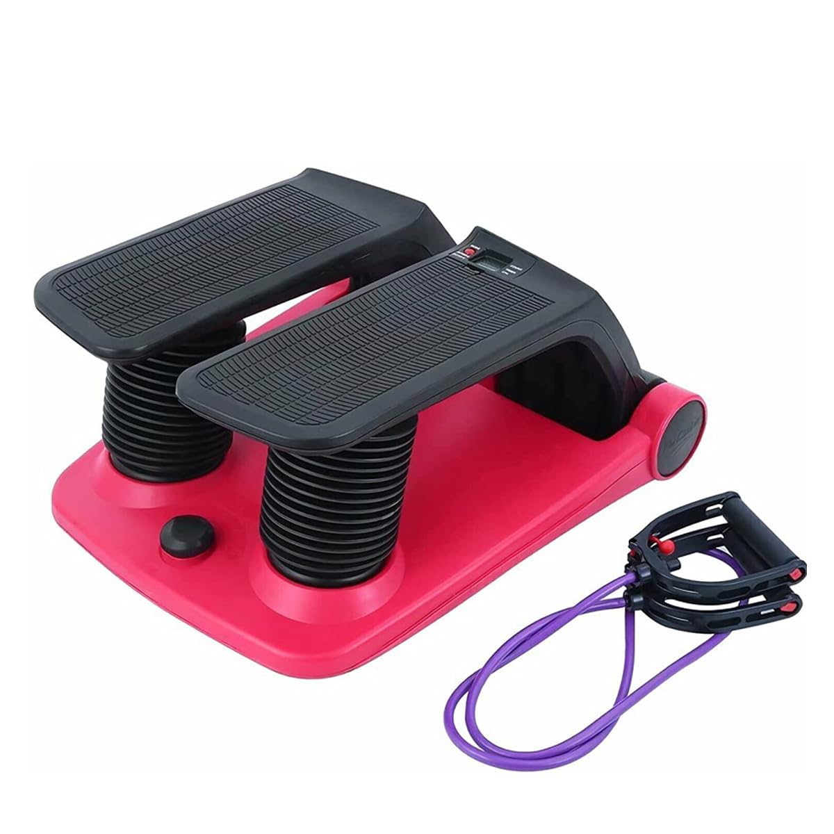 INTBUYING Stepper Climber Fitness Machine with Resistance Bands - Portable Stair Stepper for Home Workout, Low-Impact Cardio Exercise Equipment - Adjustable Height, Space-Saving Design with Comfortable Foot Pedals - Perfect for Small Spaces, Apartment Gym & Office Fitness
