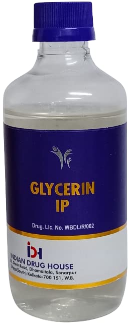 INDIAN DRUG HOUSE Glycerin IP Liquid USP Grade - 25g (Pack of 4) | Skin Moisturizer, Hair Conditioner & DIY Beauty Recipes | Pharmaceutical & Cosmetic Use