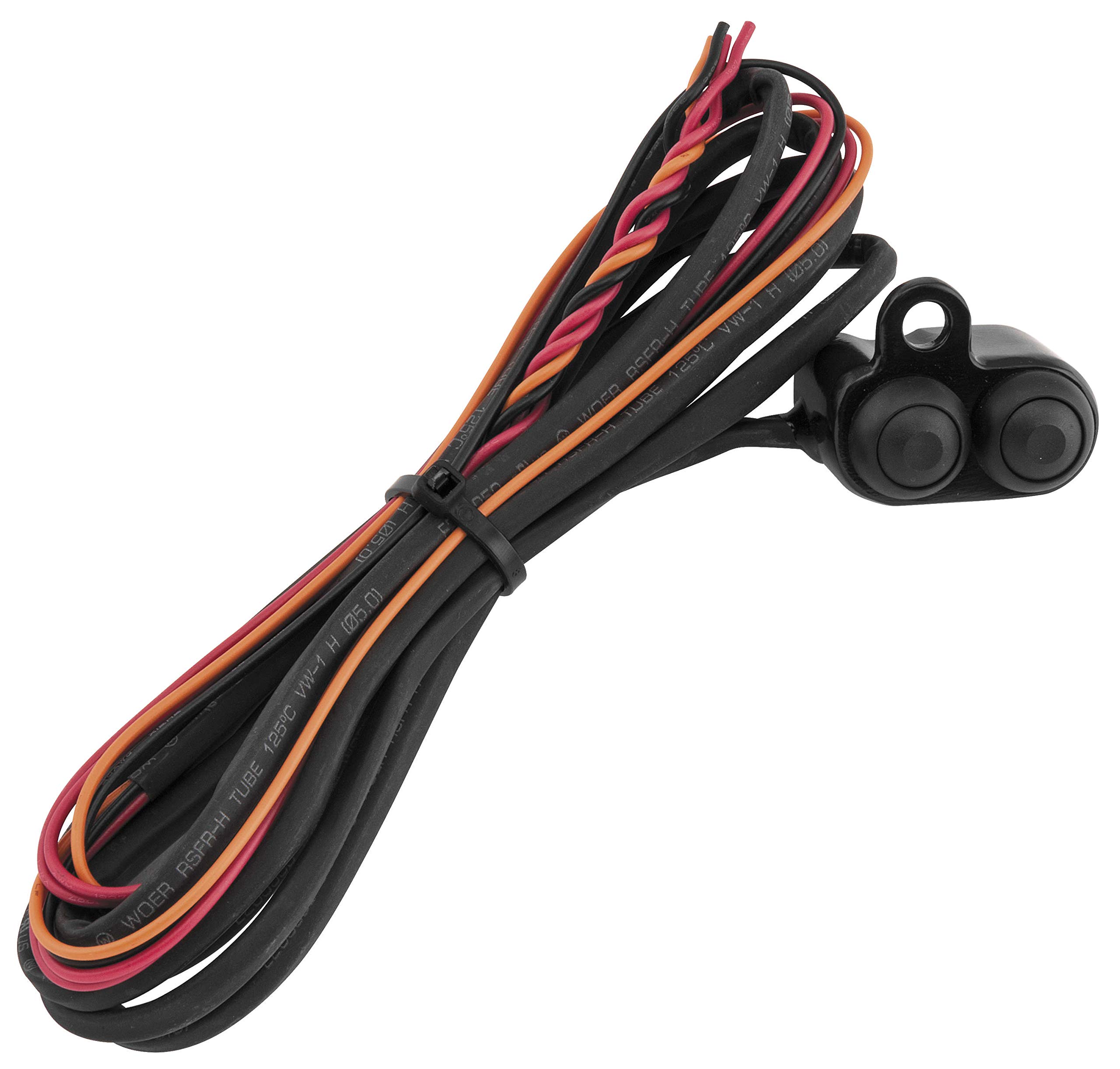 Harley-Davidson Air Suspension Black Handlebar-Mounted Push Button Compressor Switch Assembly 21-2610-B - Perfect for Custom Motorcycle Upgrades & Smooth Ride Adjustments