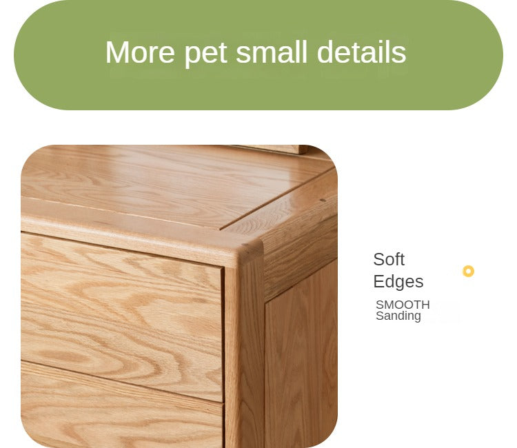 Solid Oak Wood Modern Nordic Kids Storage Cabinet - Multifunctional Organizer for Toys, Books & Clothes | Perfect for Nursery, Playroom & Bedroom Organization