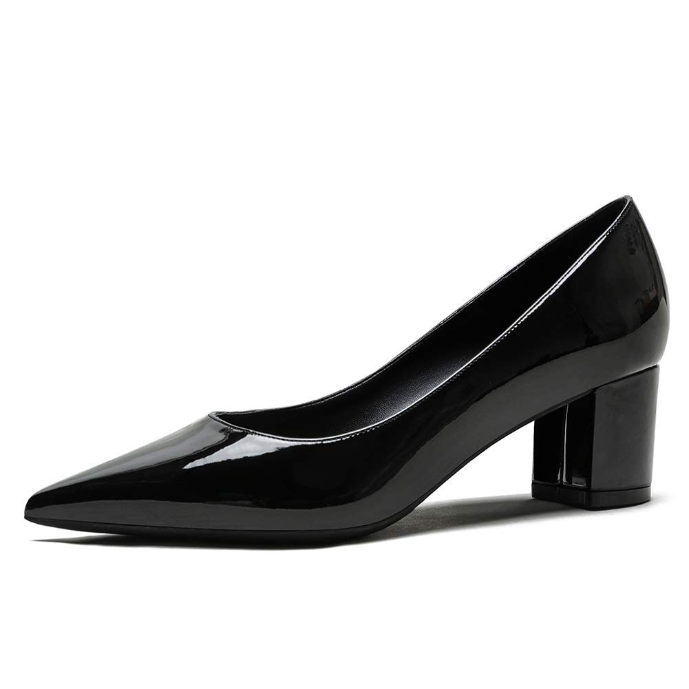 Women's Classic Pointed Toe Slip-On Dress Pumps - Comfortable Block Heel Office Shoes for Work, Business & Formal Occasions | Perfect for Weddings, Parties & Professional Events