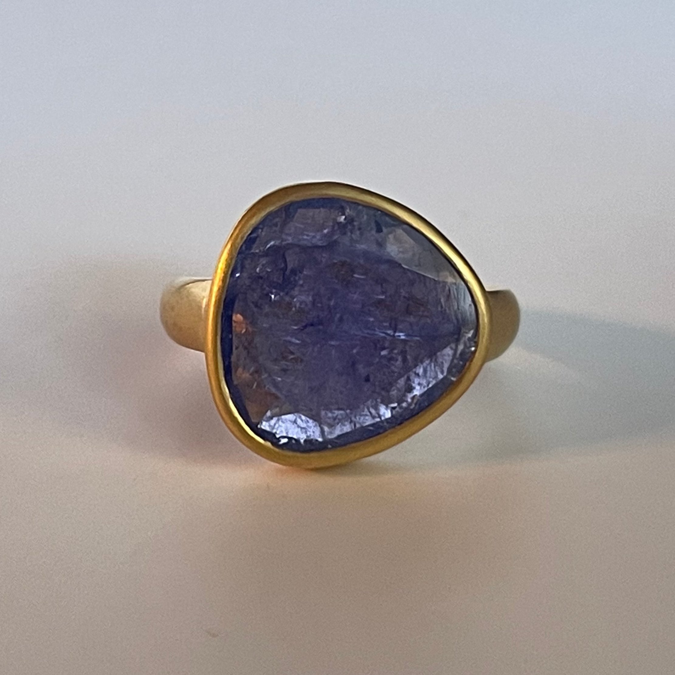 Exquisite Tanzanite Greek Ring – Elegant Blue Tanzanite Jewelry for Women | Perfect for Weddings, Anniversaries & Special Occasions