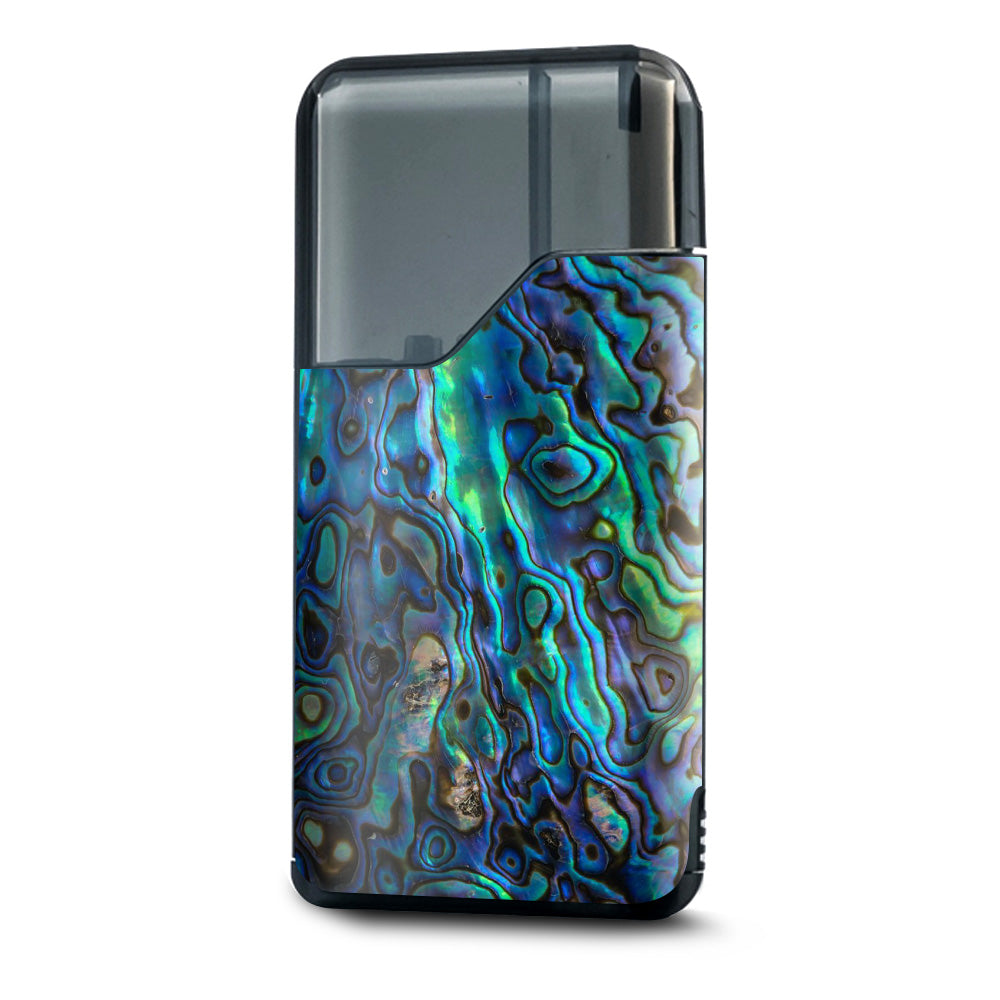 Premium Abalone Shell Green Swirl Blue Gold Suorin Air Skin - Stylish Protective Cover for Suorin Air Vape Device, Perfect for Travel & Night Out Accessories