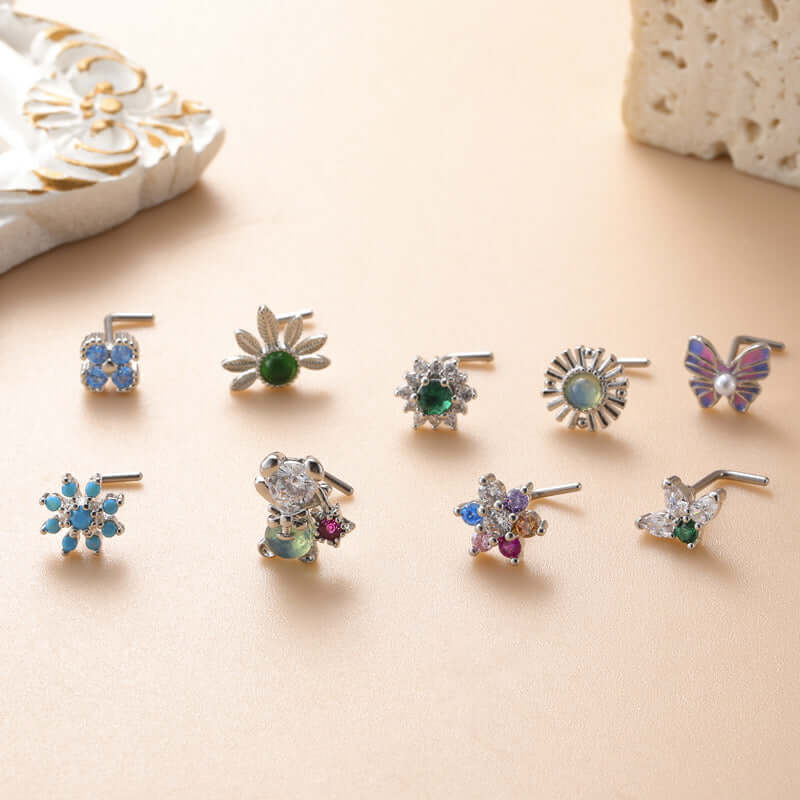 20g Surgical Steel Color Butterfly Nose Piercing Studs | Hypoallergenic Body Jewelry for Women & Men | Perfect for Everyday Wear, Parties & Special Occasions