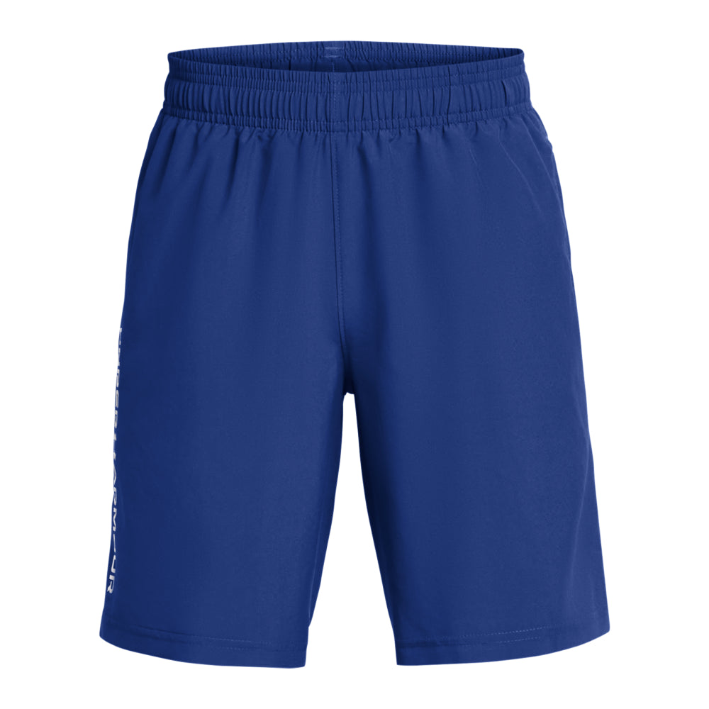 Under Armour Boys' Woven Wordmark Athletic Shorts - Comfortable & Durable for Sports, Gym, and Everyday Wear