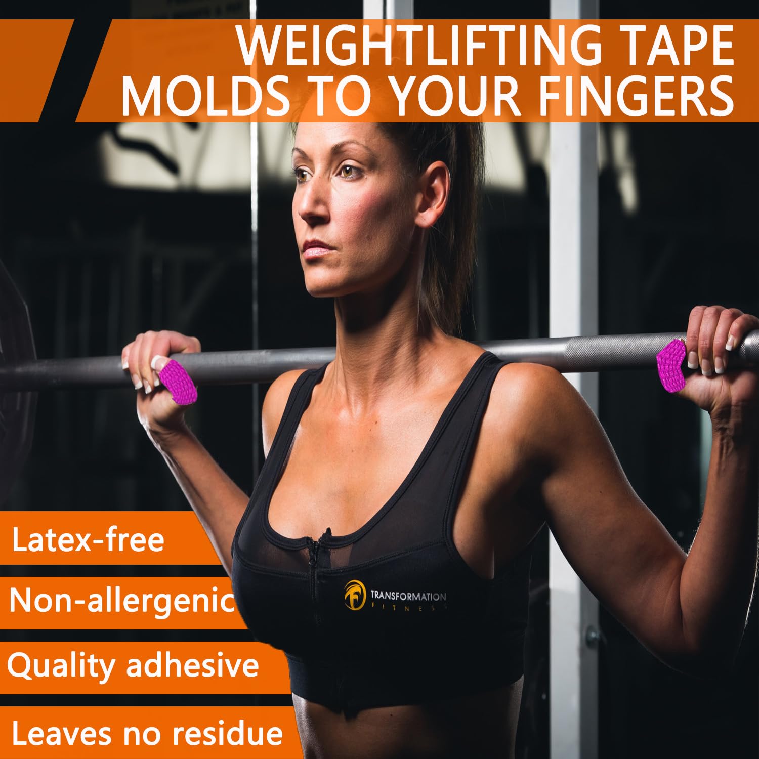 ANAMPION Weightlifting Hook Grip Tape - 4 Rolls (23ft Each) | Comfortable & Stretchy Athletic Thumb Tape for Weight Lifting, CrossFit & Gym Training | Protects Thumbs, Wrists & Fingers | Ideal for Powerlifting, Deadlifts & Olympic Weightlifting