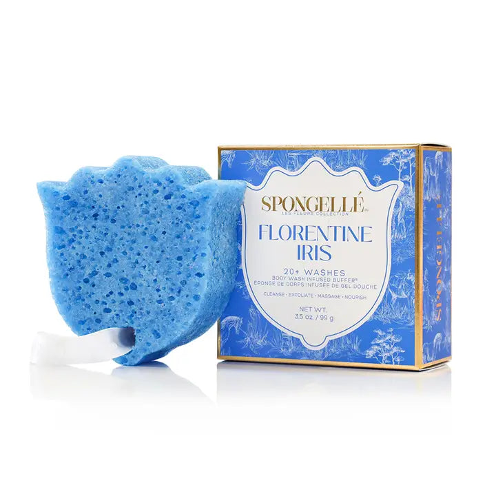 Florentine Iris & Les Fleurs Exfoliating Body Buffer - Luxurious Skin Smoothing Scrub for Soft, Glowing Skin | Perfect for Spa Days, Self-Care Routines & Gift Giving