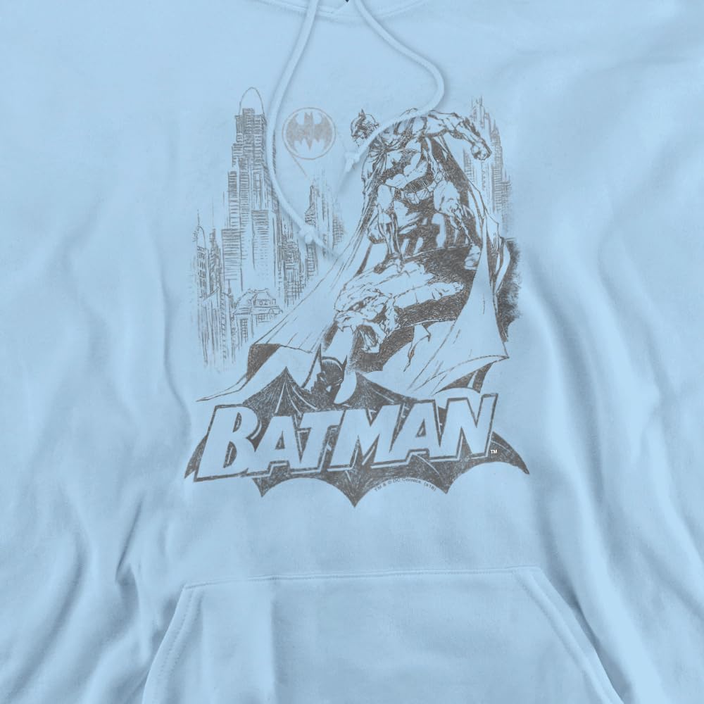 Trevco Batman Bat Sketch Unisex Hoodie for Men & Women - Soft Pullover Sweatshirt for Casual Wear, Cosplay & Superhero Fans