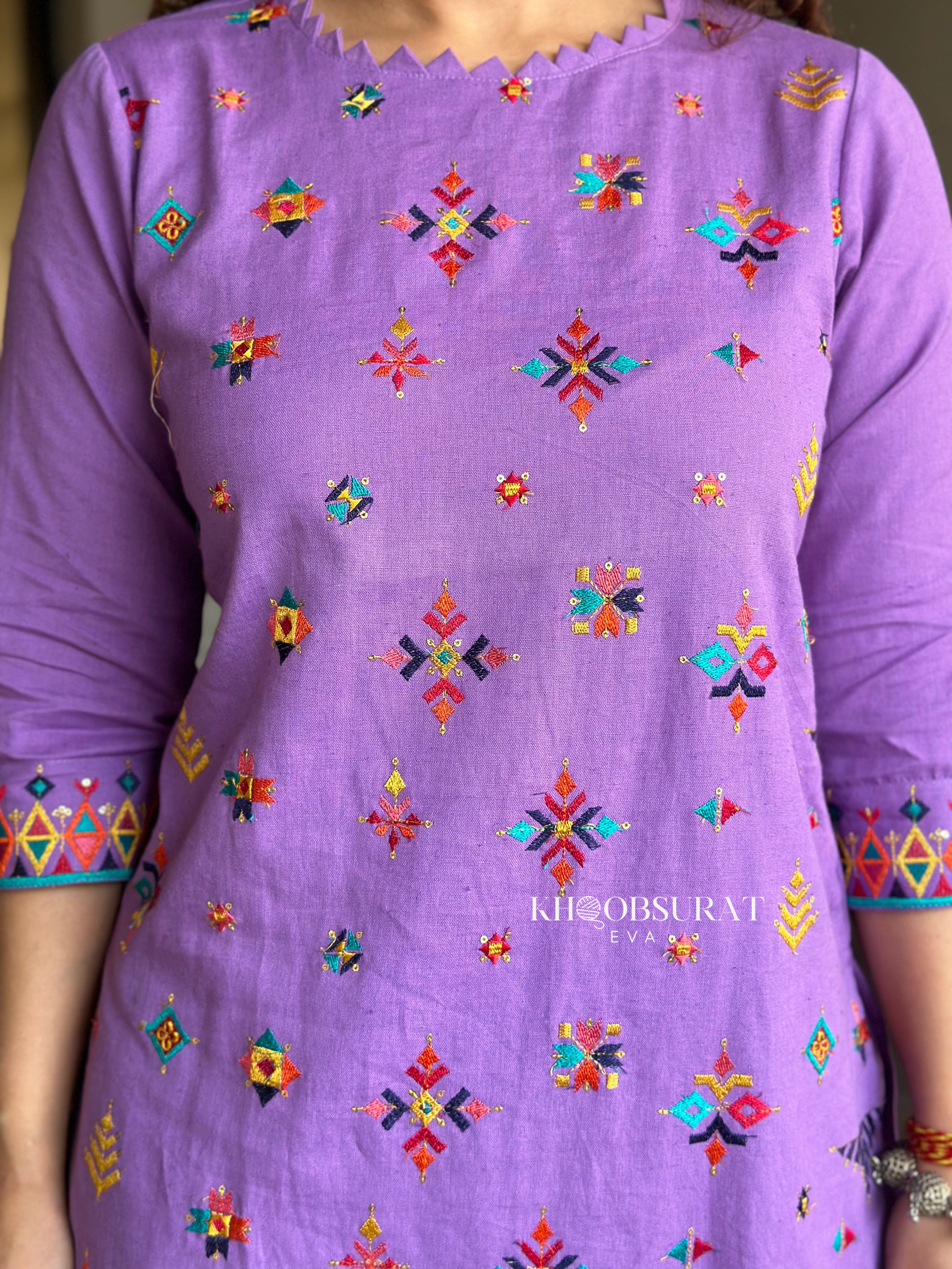 Elegant Purple Embroidered Kurta Suit Set for Women | Traditional Indian Ethnic Wear | Perfect for Weddings, Festivals & Special Occasions