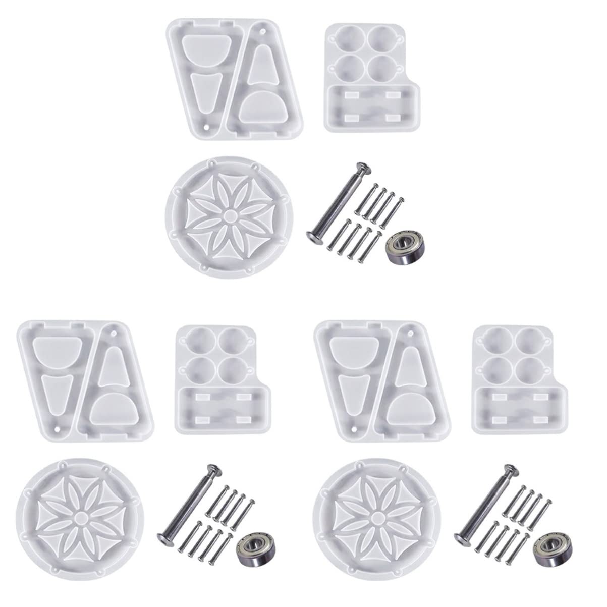 COHEALI 3-Piece Ferris Wheel Silicone Mold Set for Resin Casting - DIY Epoxy Resin Molds for Jewelry, Keychains & Home Decor Crafts - Perfect for Art Projects, Gift Making & Resin Beginners