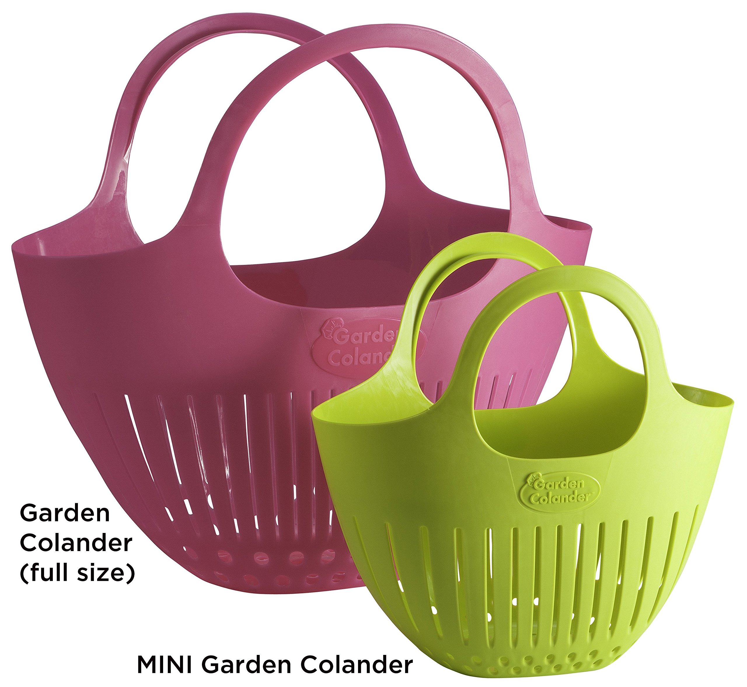 Hutzler Mini Garden Colander Basket - Small Pink Strainer for Fruits, Vegetables & Herbs - Perfect for Kitchen, Picnics & Outdoor Dining