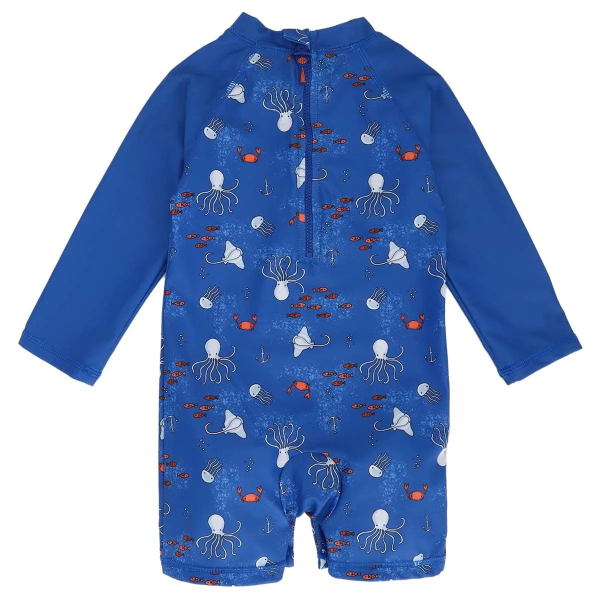 Calikids Baby Boys Octopus Print One-Piece Swimsuit - UPF 50+ Sun Protection, Quick Dry, 6-24 Months - Perfect for Beach, Pool & Summer Water Play